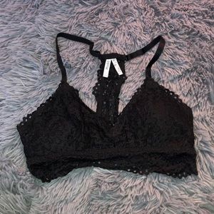 Black lace bralette